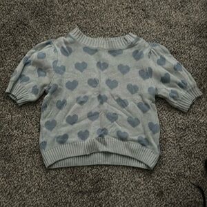 Blue short sleeve sweater